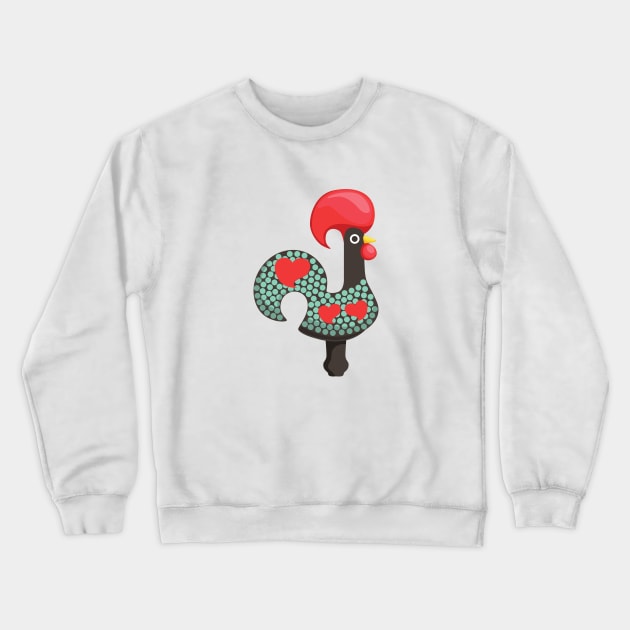 Rooster Portugal Crewneck Sweatshirt by Lisbon Travel Shop